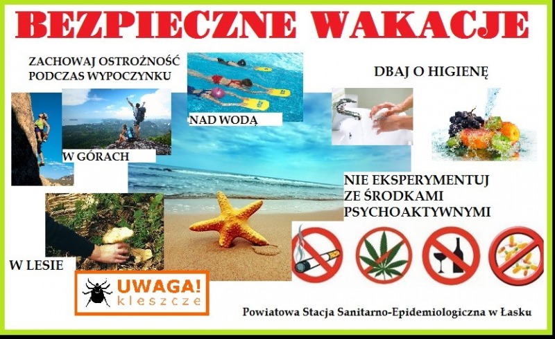 Znalezione obrazy dla zapytania BEZPIECZNE WAKACJE