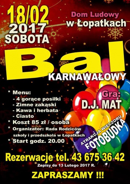Zaproszenia Na Bal Karnawałowy Do łopatek łaskonlinepl